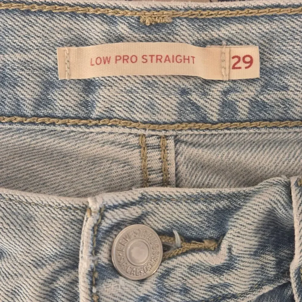 Levi's Women's Low Pro Straight Blue Jeans - Size 29 - Picture 4 of 5